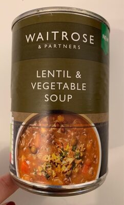 Lentil & vegetable soup front packaging