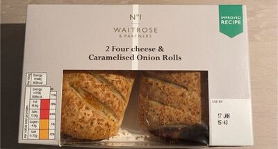 2 Four Cheese Caramelised Onion Rolls