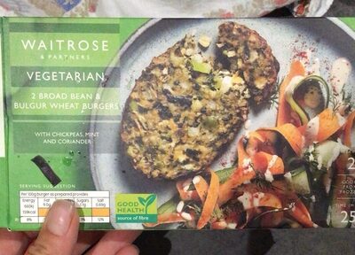 Broad bean & bulgur wheat burgers