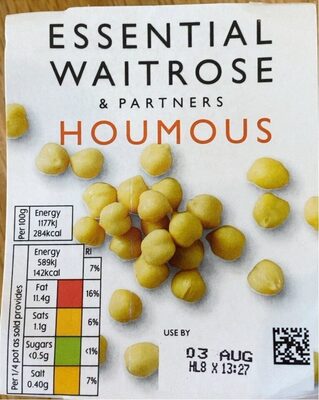 Chickpea houmous with sesame seed paste