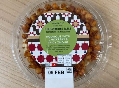 HOUMOUS WITH CHICKPEAS & SPICY ZHOUG