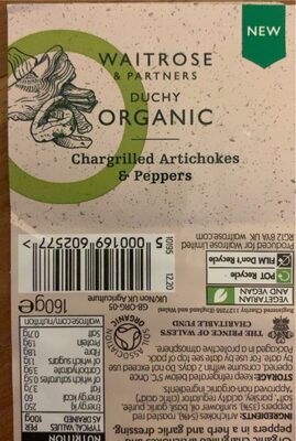 Organic Chargrilled Artichoke & Peppers front packaging