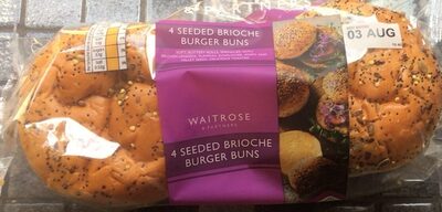 4 Seeded brioche burger buns