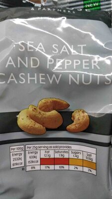 Sea salt and pepper cashew nuts