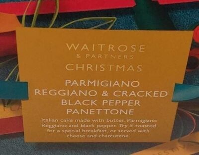 Parmigianino Reggiani and cracked black pepper panettrone