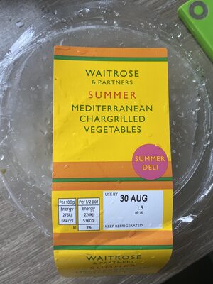 summer Mediterranean chargrilled vegetables