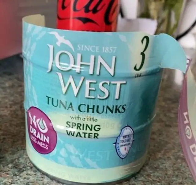 John west front packaging