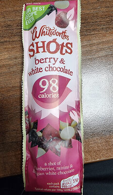 Whitworths shots berry and white chocolate