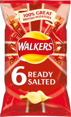 Walkers Ready Salted Crisps 6pk