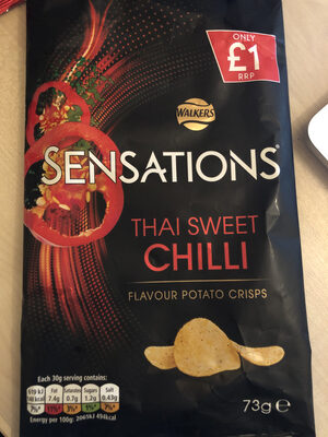 Thai sweet chilli flavour potato crisps