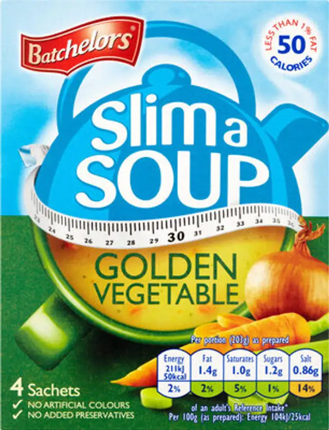 Slim a Soup Golden Vegetable 4 Pack front packaging