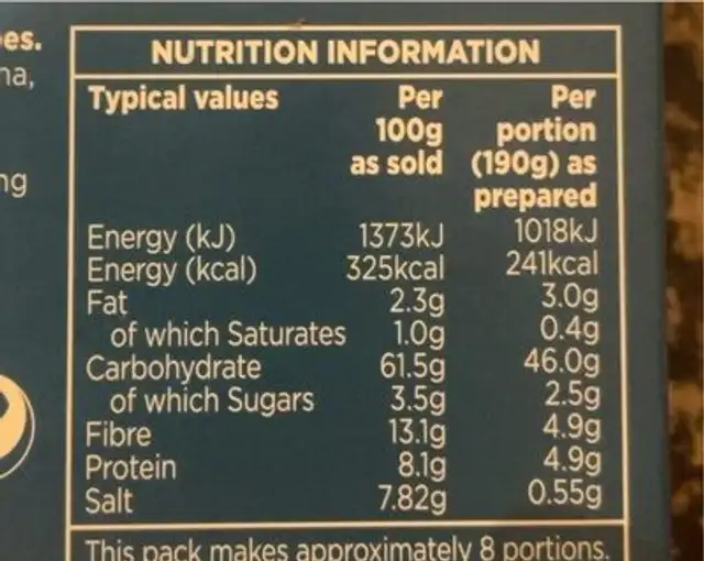 bisto roast potato seasoning rosemary & garlic nutrition facts table