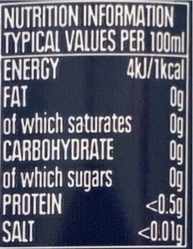 Irn-bru EXTRA 500ml nutrition facts table