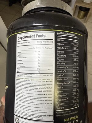 ISO triple Zero Dreamy Vanilla nutrition facts table