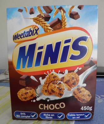 Weetabix Minis Choco 450g front packaging