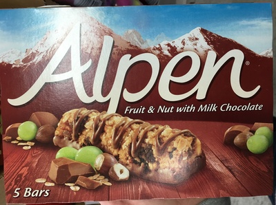 Bars Fruit & Nut with Milk Chocolate Multipack front packaging