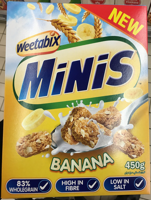 Minis Banana front packaging