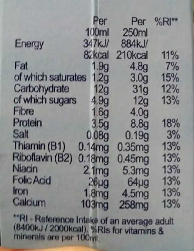 Weetabix on the go nutrition facts table