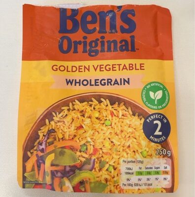 Golden vegetable wholegrsin rice