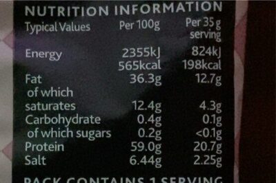 Crispy strips nutrition facts table