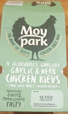 Garlic and herb chicken kievs