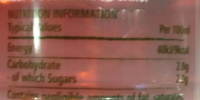 Refresh'd Raspberry & Apple nutrition facts table