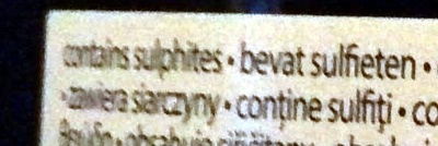 echo falls - Chile - Shiraz - 2014 ingredients label