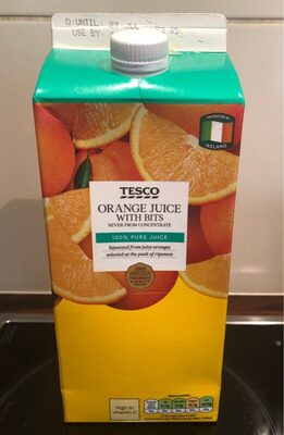 Tesco 100% Pure Squeezed Orange Juice With Bits 1.75 Large