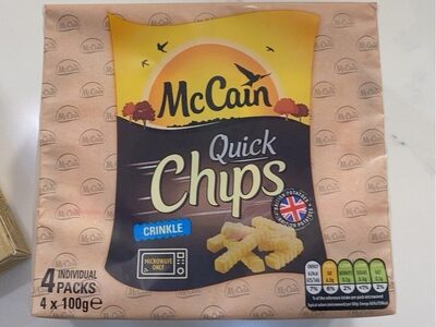 Quick Chips, Crinkle front packaging
