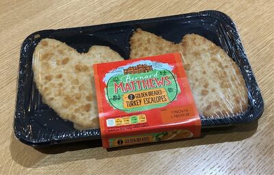 2 Golden Breaded Turkey Escalopes