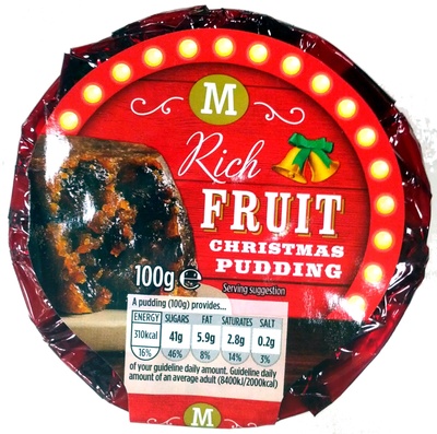 Rich Fruit Christmas Pudding front packaging