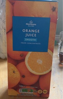 Morrisons own orange juice front packaging