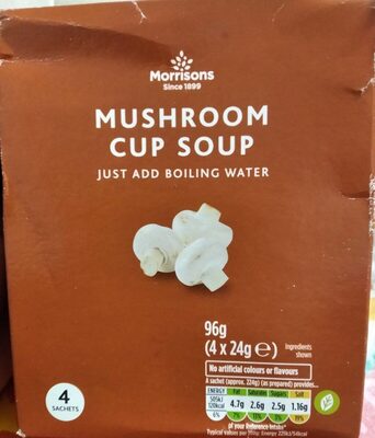 Cup soup mushroom front packaging