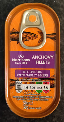 Anchovy fillets front packaging