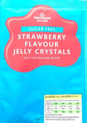 Strawberry flavour Jelly Crystals front packaging