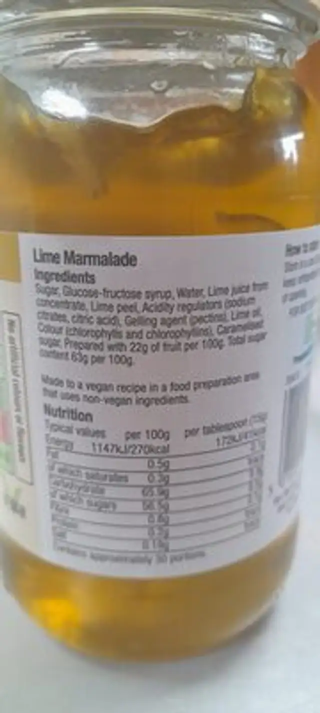 Unknown ingredients label