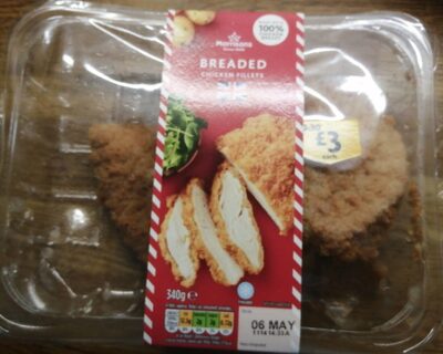 Breaded chicken fillets