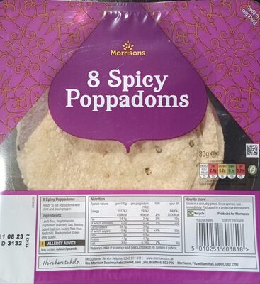 Mor Poppadoms Spicy 8pk
