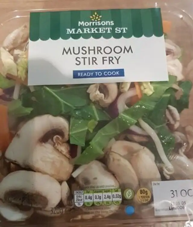 Mushroom stir fry front packaging