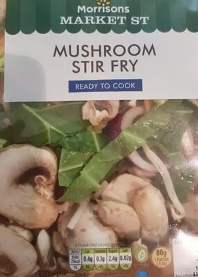Mushroom stir fry nutrition facts table