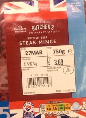 British beef steak mince