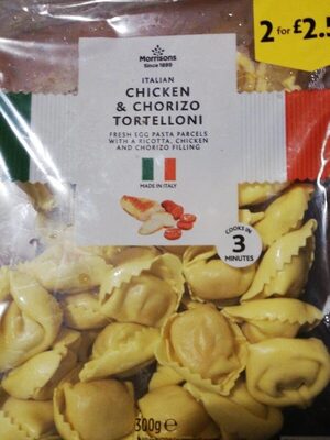 chicken, chorizo tortelloni