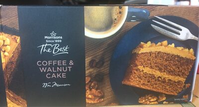 Coffee and walnut cake front packaging
