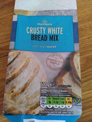 Crusty white bread mix front packaging
