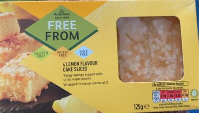 Lemon favour cake slices front packaging