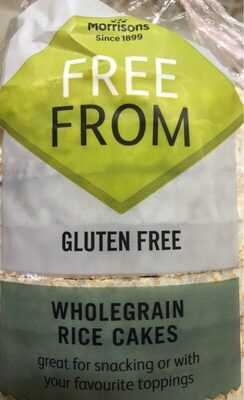 Wholegrain rice cakes front packaging