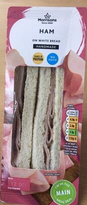 Ham in white bread front packaging