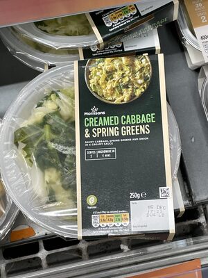 Creamed cabbage & spring greens