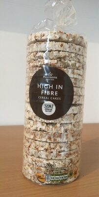 High in fibre cereal cakes front packaging