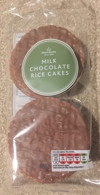 Milk chocolate rice cakes